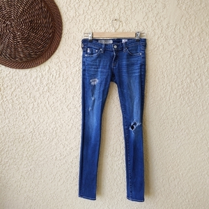 AG the legging skinny jeans with distressing‎